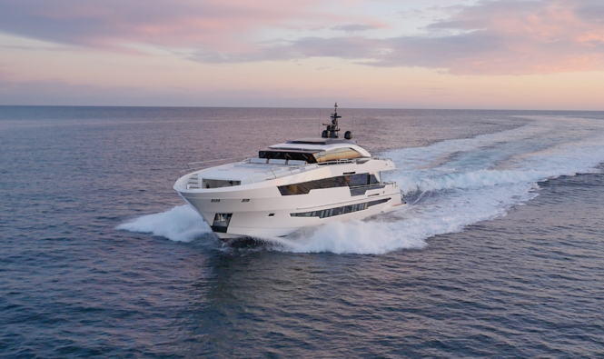 Running Shots of Astondoa Century 110 GLX Yacht SOPHYE