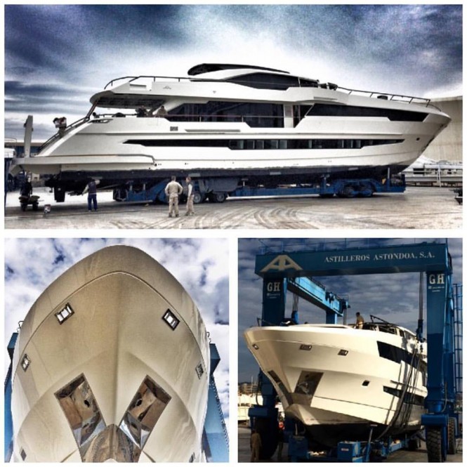 First Century 110 GLX Superyacht splashes at Astondoa
