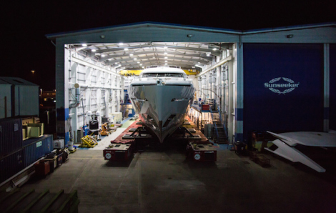 Second Sunseeker 155 Yacht PRINCESS AVK ready for next stage of fit out