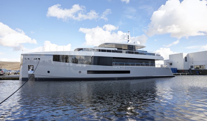 Feadship launch NEW 34m Superyacht Hull 692 with record amount of glass