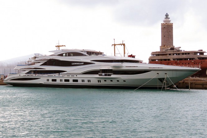 Launch of 90M LIONHEART – The Largest Superyacht ever built by BENETTI