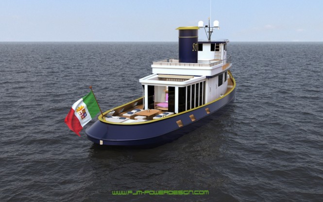 Aft wiew of the tug