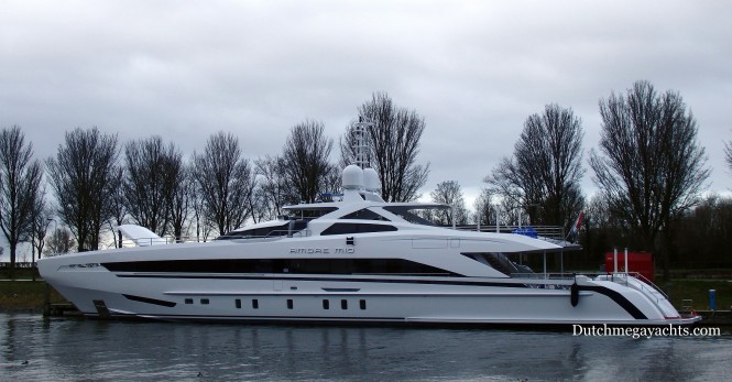 Superb 45m M/Y AMORE MIO by Heesen spotted in Hellevoetsluis, the Netherlands