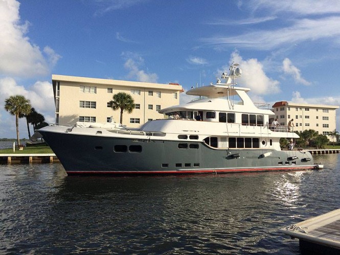 Arrival of First Nordhavn 96 Motor Yacht MacGuffin in Florida