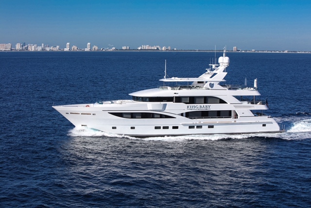 Running shots of Beautiful 140’ Super Yacht KING BABY by IAG Yachts