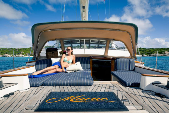 Relaxing aboard MARAE
