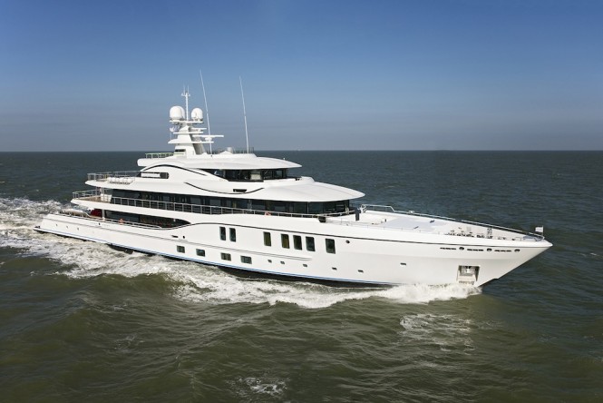 74m AMELS 242 Mega Yacht Under Sea Trials