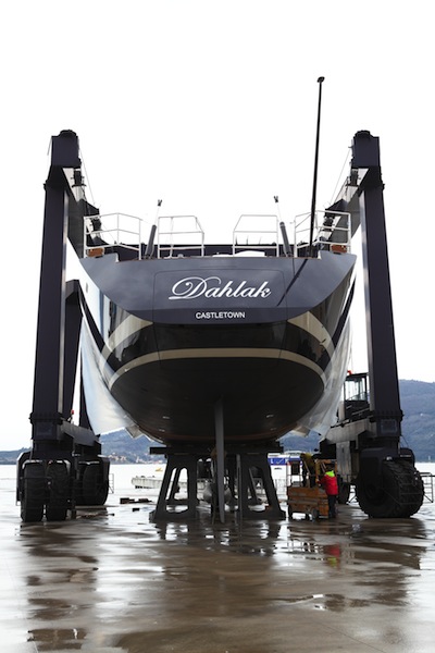 38m Perini Navi Sailing Yacht DAHLAK Ready for Launch this Saturday