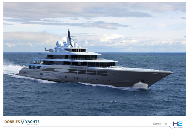 Dorries Yachts Present New 111m Mega Yacht Concept by H2 Yacht Design