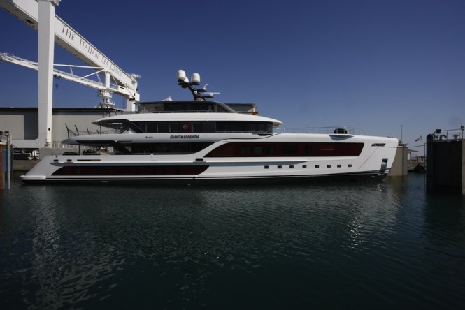 Admiral E Motion 55m Motor Yacht QUINTA ESSENTIA Hits Water in Italy