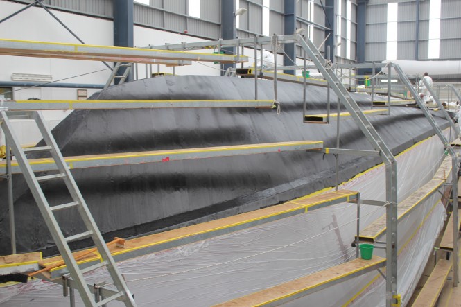 Yachting Developments in New Zealand getting ready for Launch of 33.7-metre S/Y Hull 1012