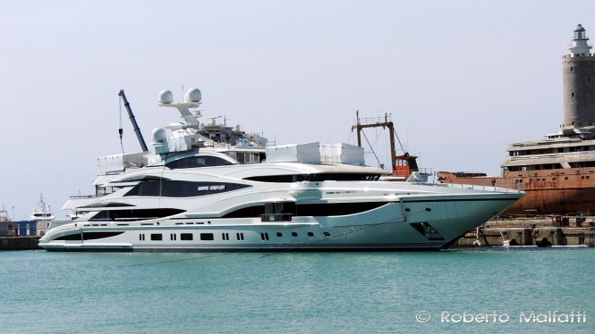 90m Benetti Superyacht FB262 Lionheart Spotted in Livorno, Italy