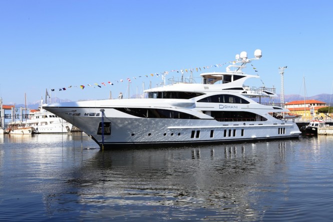 More About 45m DOMANI Superyacht Launch at Benetti Shipyard
