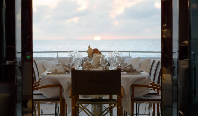 Al Fresco Dining on the Aft Deck