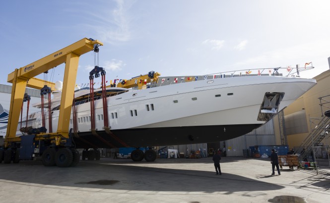 Overmarine Group Delivers Mangusta 165 E Superyacht Hull N°10