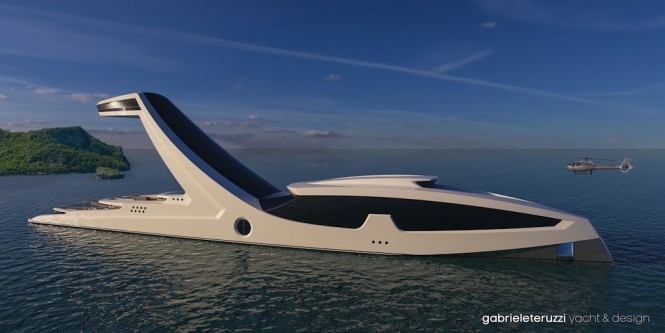 Futuristic 150m Mega Yacht Concept SHADDAI by Gabriele Teruzzi
