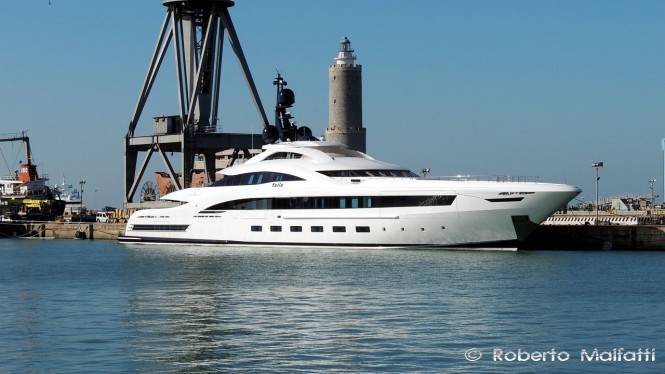 73M Mega Yacht YALLA spotted in Italy