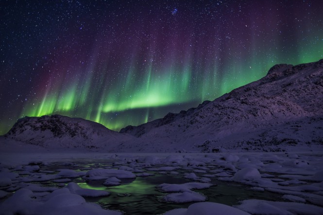 The Northern Lights over Greenland