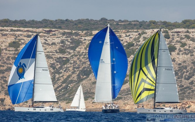 Tactical racing on day 3 at the Oyster Palma Regatta