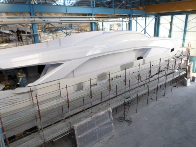 In Build: First Amer 110 Superyacht to be launched in Spring 2017