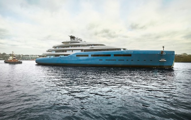 Official photos and info on the huge 98m mega yacht AVIVA released by Abeking & Rasmussen