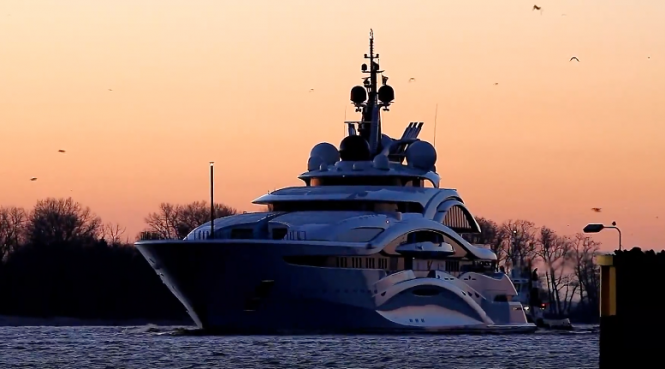 Mega Yacht Lurssen Project Jupiter 123m on Sea Trials