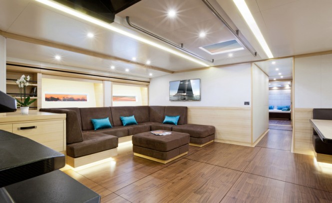30m luxury yacht Hamilton - Salon by Adriana Monk