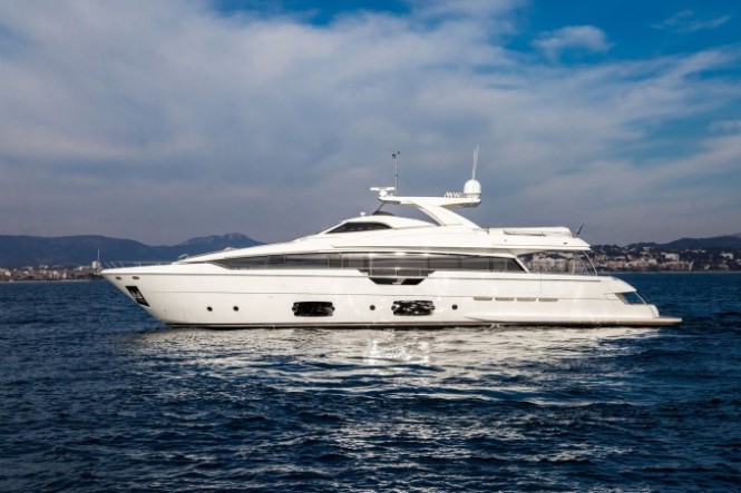 Glamorous Cote d’Azure, St Tropez and Nice await you aboard Feretti luxury charter yacht JAG’B
