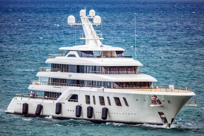 Feadship 92m Mega Yacht Aquarius Available for Charter