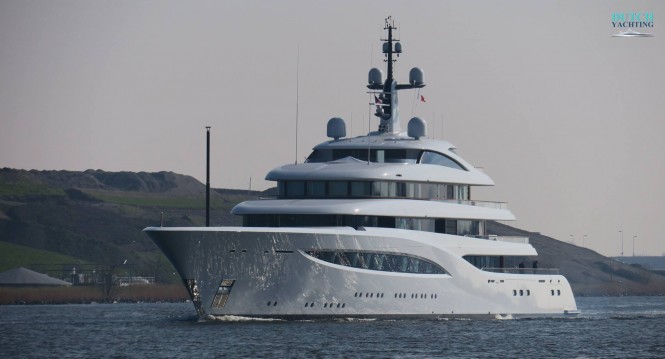 In Pictures: 96m Superyacht Vertigo on the way to Gibraltar