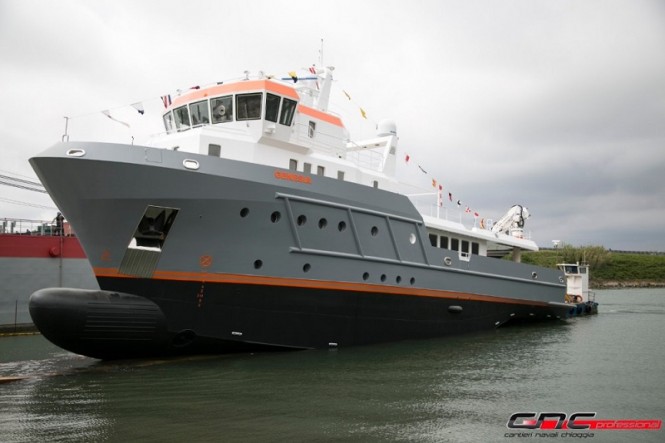 Ocean King 130′ Explorer Yacht Launched and Named “Genesia”
