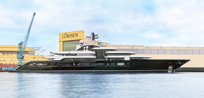 Lurssen Launched mega yacht Project Thunder