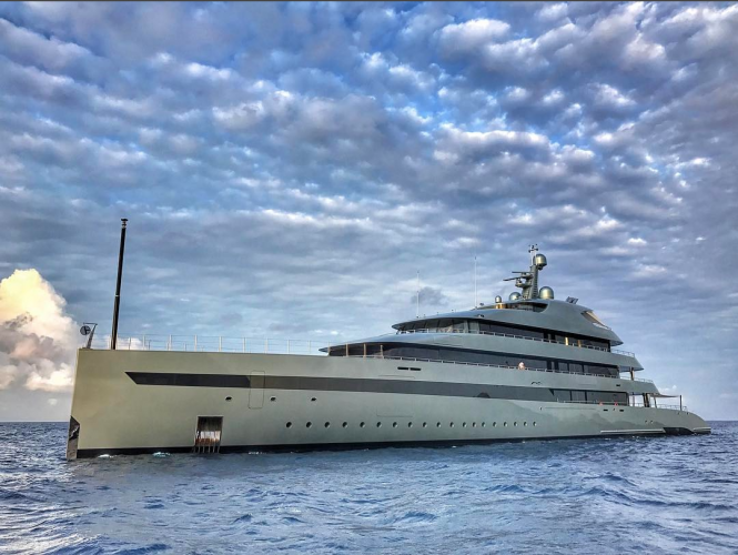 Superyacht Savannah in St Barts, Caribbean