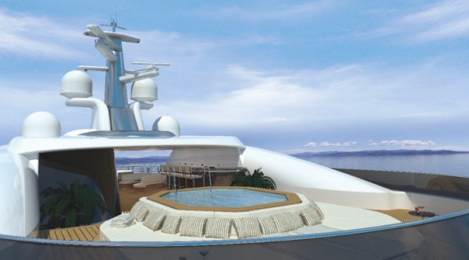 Sundeck concept for superyacht HERE COMES THE SUN