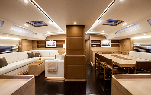 S/Y SHAMANNA - Salon and formal dining area