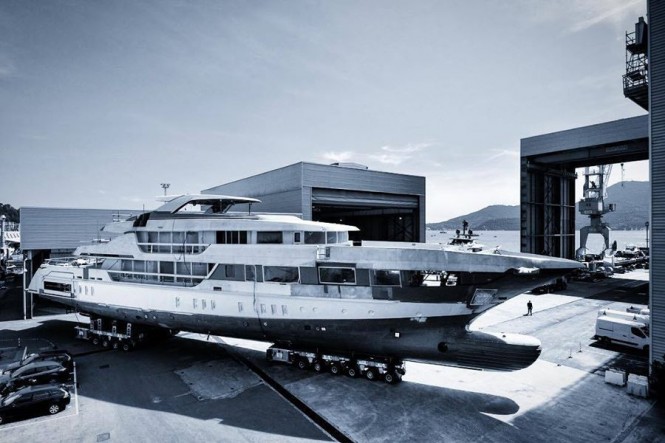 Sanlorenzo Preparing to Launch the Second Superyacht 52Steel