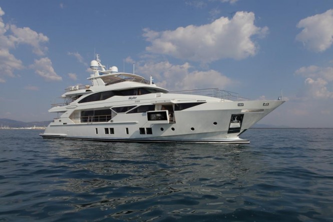 Charter brand new 38m/125ft Skyler in the Western Mediterranean this summer