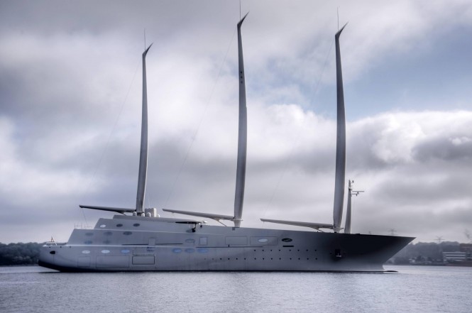 In Pictures: Melnichenko’s Sailing Yacht A Arrives in Italy