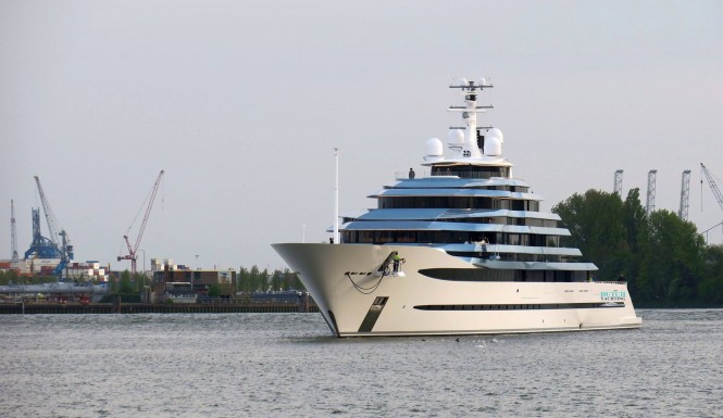 110m Mega Yacht Jubilee Returns from Sea Trials