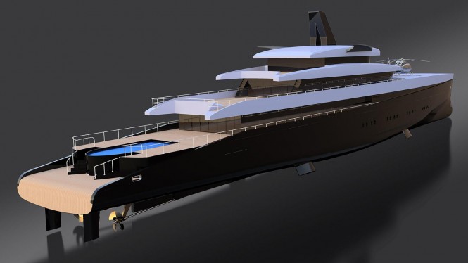 Laurent Giles superyacht concept Hemy 110m