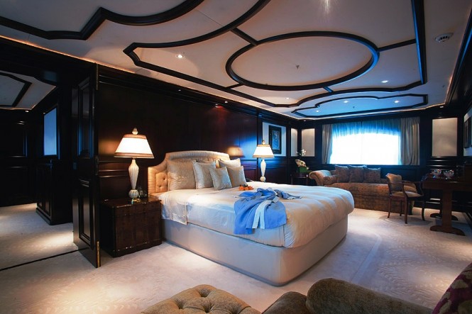 Master suite aboard superyacht ELENI