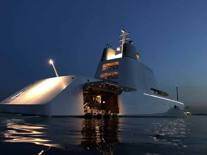 Spectacular Mega Yachts A spotted in Monaco during F1 Weekend