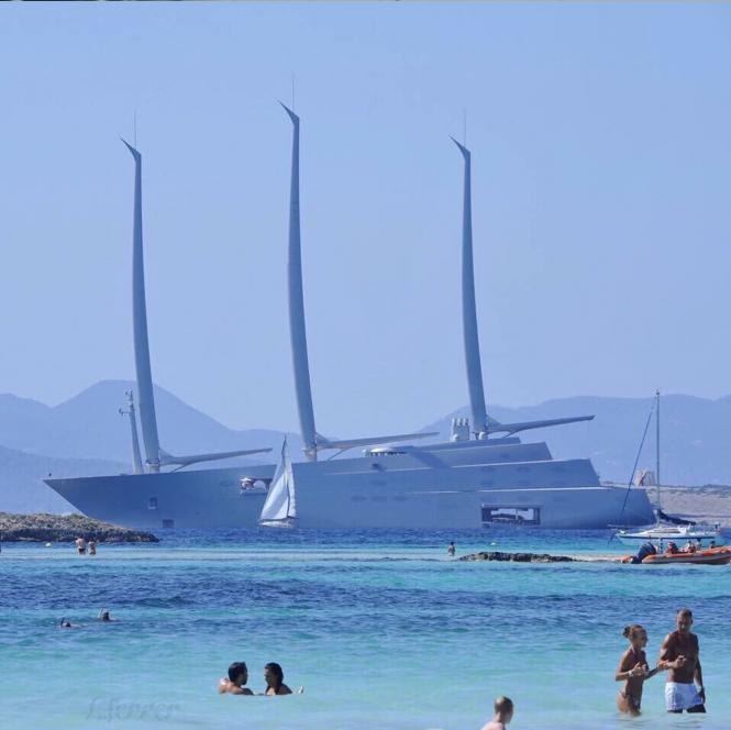 Sailing Yacht A Surprised Formentera’s Visitors