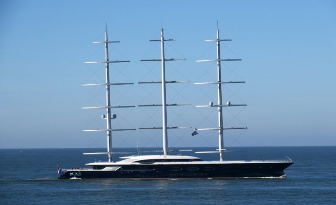 106m Sailing Yacht Black Pearl on Follow-Up Sea Trials