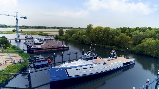 DAMEN Launches 55m Yacht Support Vessel NEW FRONTIERS