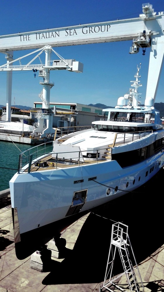 40m superyacht SAGE hits water at ADMIRAL in Italy
