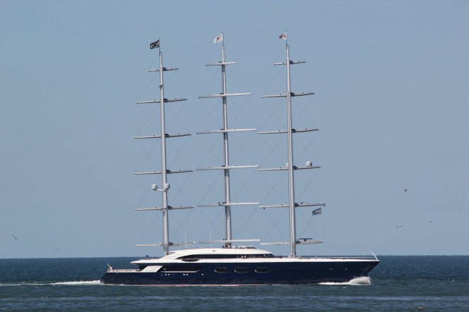 More Images of Oceanco Mega Sailing Yacht Black Pearl On Sea Trials
