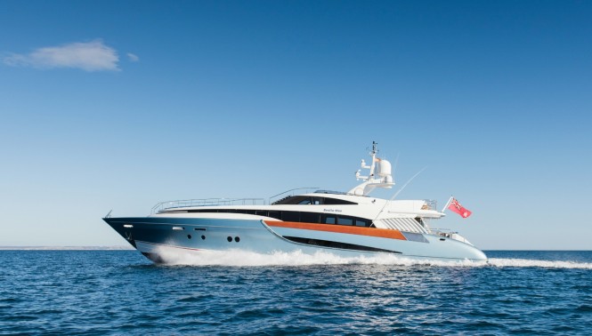 Motor yacht Benita Blue ready for charter in the Balearic Islands