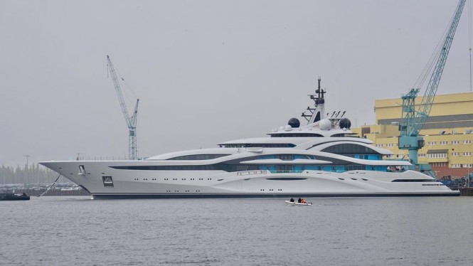 Video: Mega yacht Al Lusail spotted returning from sea trials