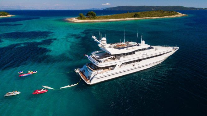 Superyacht Brazil ready for charter in the Eastern Mediterranean